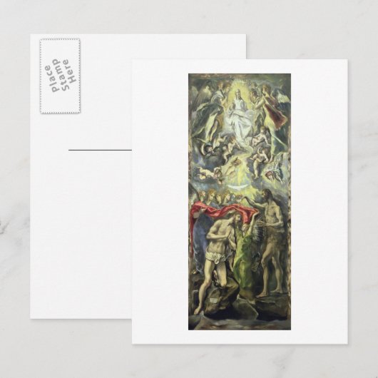 The Baptism of Christus, c.1597 (olie op canvas) Briefkaart (Voorkant / Achterkant)