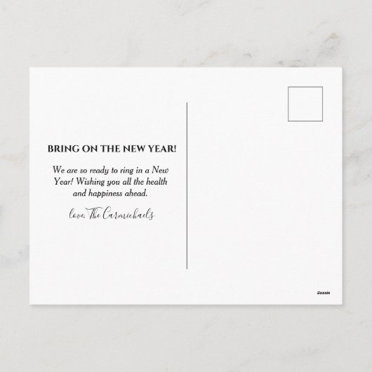 The Bar is Low Bring It On Photo New Year Postcard Feestdagenkaart (Achterkant)