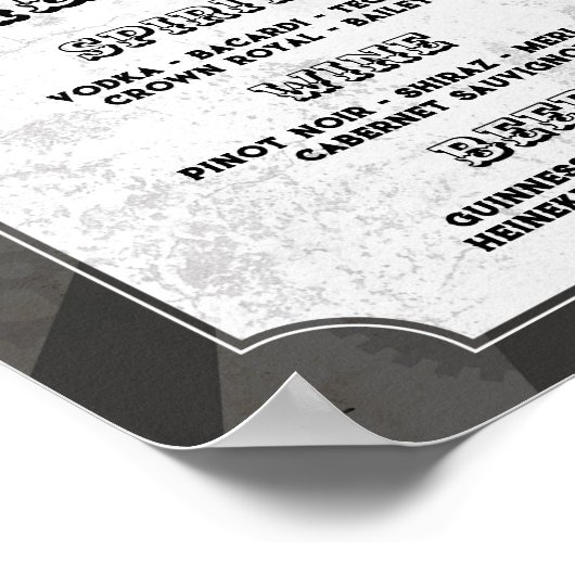 The Bar Wedding Steampunk Wedding Hearts Cogs Poster (Hoek)