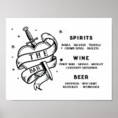 The Bar Wedding Traditioneel Tattoo Hart Rock Poster (Voorkant)
