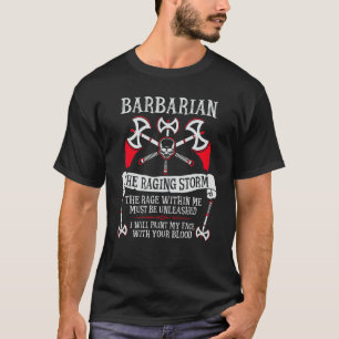 The Barbarian - Fantasy, RPG, Tafelblad RPG, T-shirt