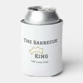 The Barbecue king crownadd name text cooking best Blikjeskoeler (Blikje Voorkant)