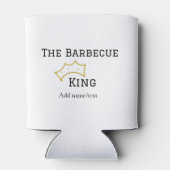 The Barbecue king crownadd name text cooking best Blikjeskoeler (Achterkant)