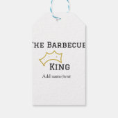The Barbecue king crownadd name text cooking best Cadeaulabel (Achterkant)