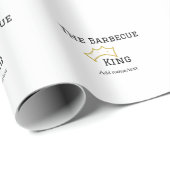 The Barbecue king crownadd name text cooking best  Cadeaupapier (Rol Hoek)