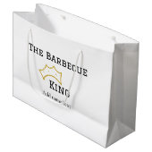 The Barbecue king crownadd name text cooking best  Groot Cadeauzakje (Voorkant Gekanteld)