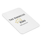 The Barbecue king crownadd name text cooking best Magneet (Rechterzijde)