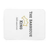 The Barbecue king crownadd name text cooking best Magneet (Horizontaal)