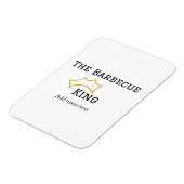 The Barbecue king crownadd name text cooking best Magneet (Linkerzijde)