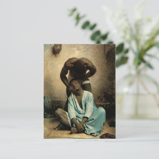 The Barber of Suez" door Leon Bonnat, 1876. Briefkaart (Staand voorkant)