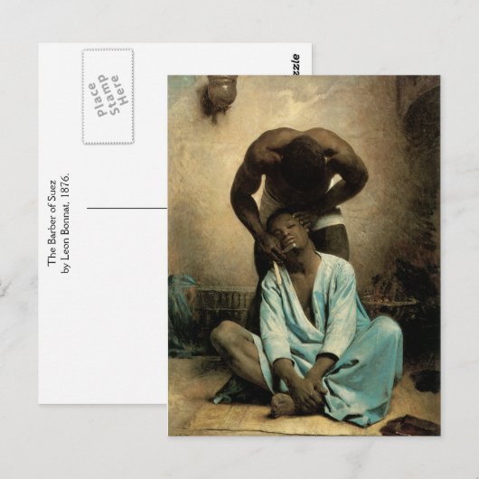 The Barber of Suez" door Leon Bonnat, 1876. Briefkaart (Voorkant / Achterkant)