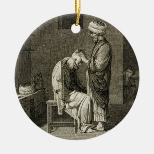 The Barber, uit boekdelen II en handelsartikelen v Keramisch Ornament (Voorkant)