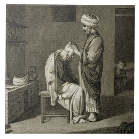 The Barber, uit boekdelen II en handelsartikelen v Tegeltje (Voorkant)