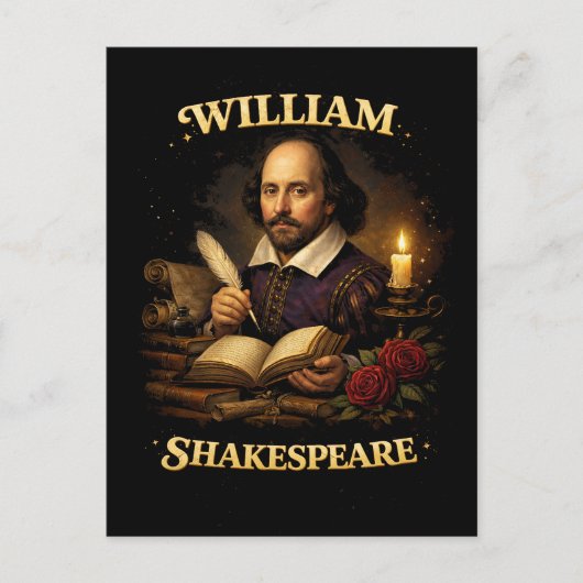 The Bard by Candlelight Briefkaart (Voorkant)