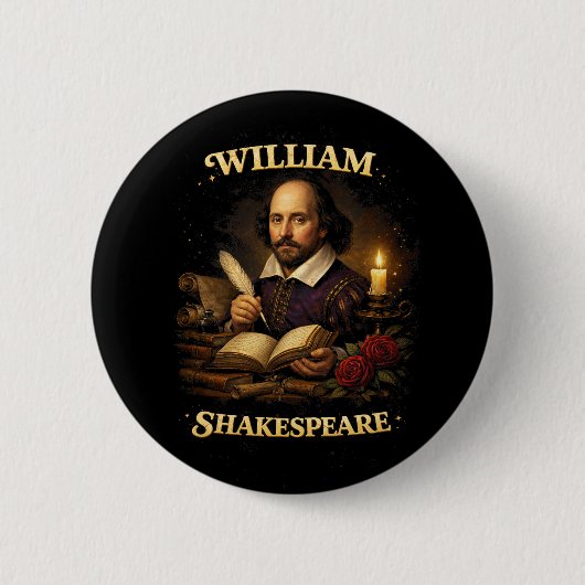 The Bard by Candlelight Ronde Button 5,7 Cm (Voorkant)