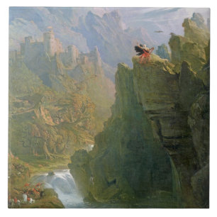 The Bard, c.1817 (olie op canvas) Tegeltje