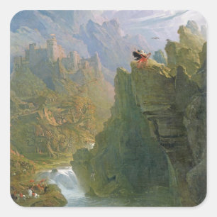 The Bard, c.1817 (olie op canvas) Vierkante Sticker