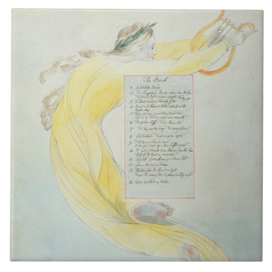 'The Bard', design 52 uit 'The Poems of Thomas Gr' Tegeltje (Voorkant)