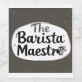 The Barista Maestro Wijn Etiket (Enkel label)