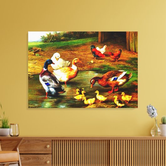 "The Barnyard Dip" Canvas Afdruk (Insitu (Woonkamer))