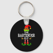 The Bartender Elf Christmas Family Matching Pajama Sleutelhanger (Voorkant)