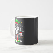 The Baseball Elf Funny Christmas Srt Lovers Xmas E Koffiemok (Voorkant links)