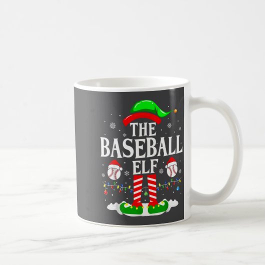 The Baseball Elf Funny Christmas Srt Lovers Xmas E Koffiemok (Rechts)
