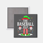 The Baseball Elf Funny Christmas Srt Lovers Xmas E Magneet (Voorkant / Achterkant)