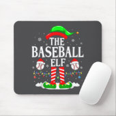 The Baseball Elf Funny Christmas Srt Lovers Xmas E Muismat (Met muis)