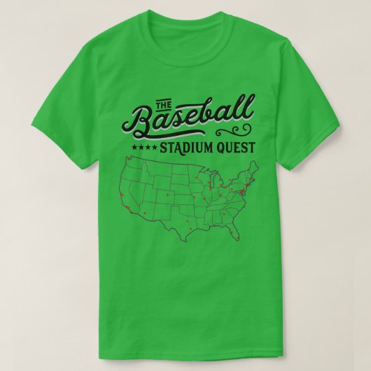 The Baseball Stadium Quest T-shirt (Design voorkant)