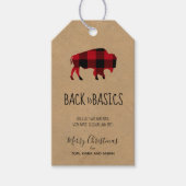 The Basics Buffalo Black and Red Plaid/Kraft ID602 Cadeaulabel (Voorkant)