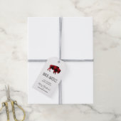 The Basics Buffalo Zwart en Rood Geruit ID602 Cadeaulabel (Met Touw)