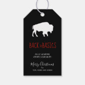 The Basics White Buffalo Zwart & Wit geruit ID602 Cadeaulabel (Voorkant)