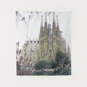 "The Basilica Sagrada Familia in Barcelona, Spanje Wandkleed