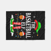 The Basketball Elf Bball Xmas Basketball Christmas Fleece Deken (Voorkant (Horizontaal))