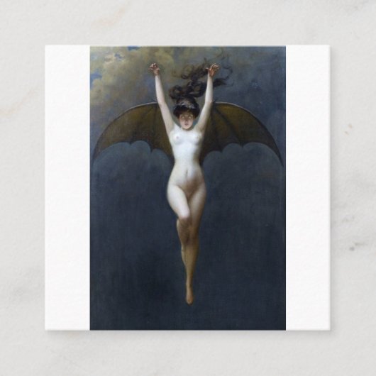 The Bat Woman Albert Joseph Penot Vierkante Visitekaartje (Voorkant)