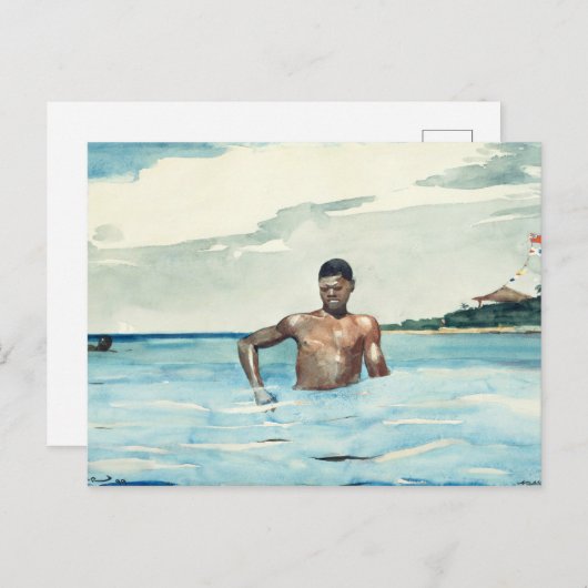 The Bather, 1899 Briefkaart (Voorkant / Achterkant)