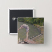 The Bather, of The Diver, 1877 Vierkante Button 5,1 Cm (Voorkant /achterkant)