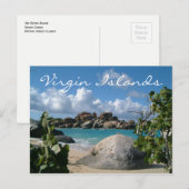 The Baths Beach, Britse Maagdeneilanden Briefkaart (Voorkant / Achterkant)