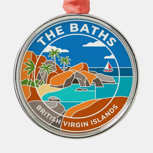 The Baths Britse Maagdeneilanden Metalen Ornament (Voorkant)