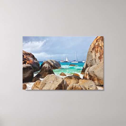 The Baths, Virgin Gorda, Britse Maagdeneilanden Canvas Afdruk (Voorkant)