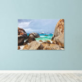 The Baths, Virgin Gorda, Britse Maagdeneilanden Canvas Afdruk (Insitu (Houten vloer))