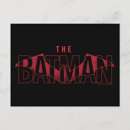 The Batman Bat Overlaid Logo Briefkaart (Voorkant)