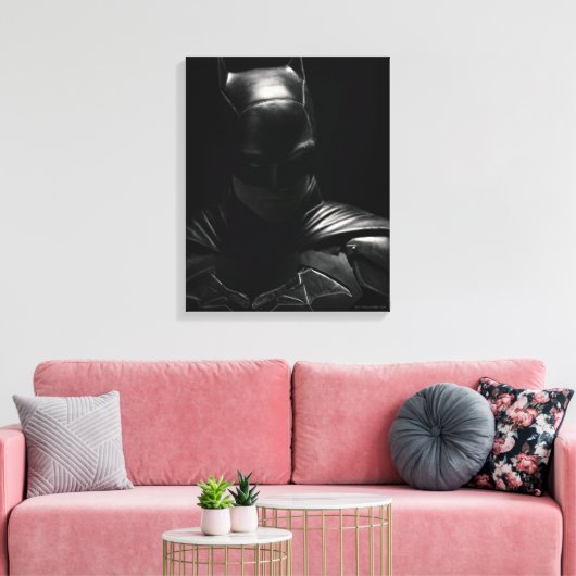 The Batman in Shadow Canvas Afdruk (Insitu (Woonkamer))