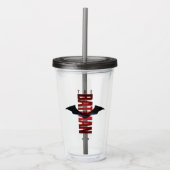 The Batman Vertical Logo Acryl Drinkbeker (Voorkant)