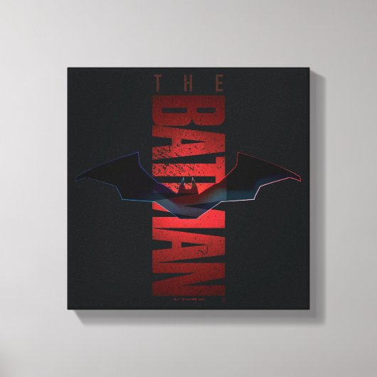 The Batman Vertical Logo Canvas Afdruk (Voorkant)