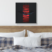 The Batman Vertical Logo Canvas Afdruk (Insitu (Slaapkamer))