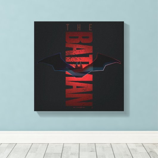 The Batman Vertical Logo Canvas Afdruk (Insitu (Houten vloer))