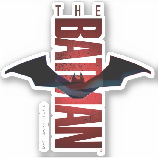 The Batman Vertical Logo Sticker (Voorkant)