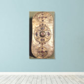 The Battersea Shield, c.350-50 BC Canvas Afdruk (Insitu (Houten vloer))